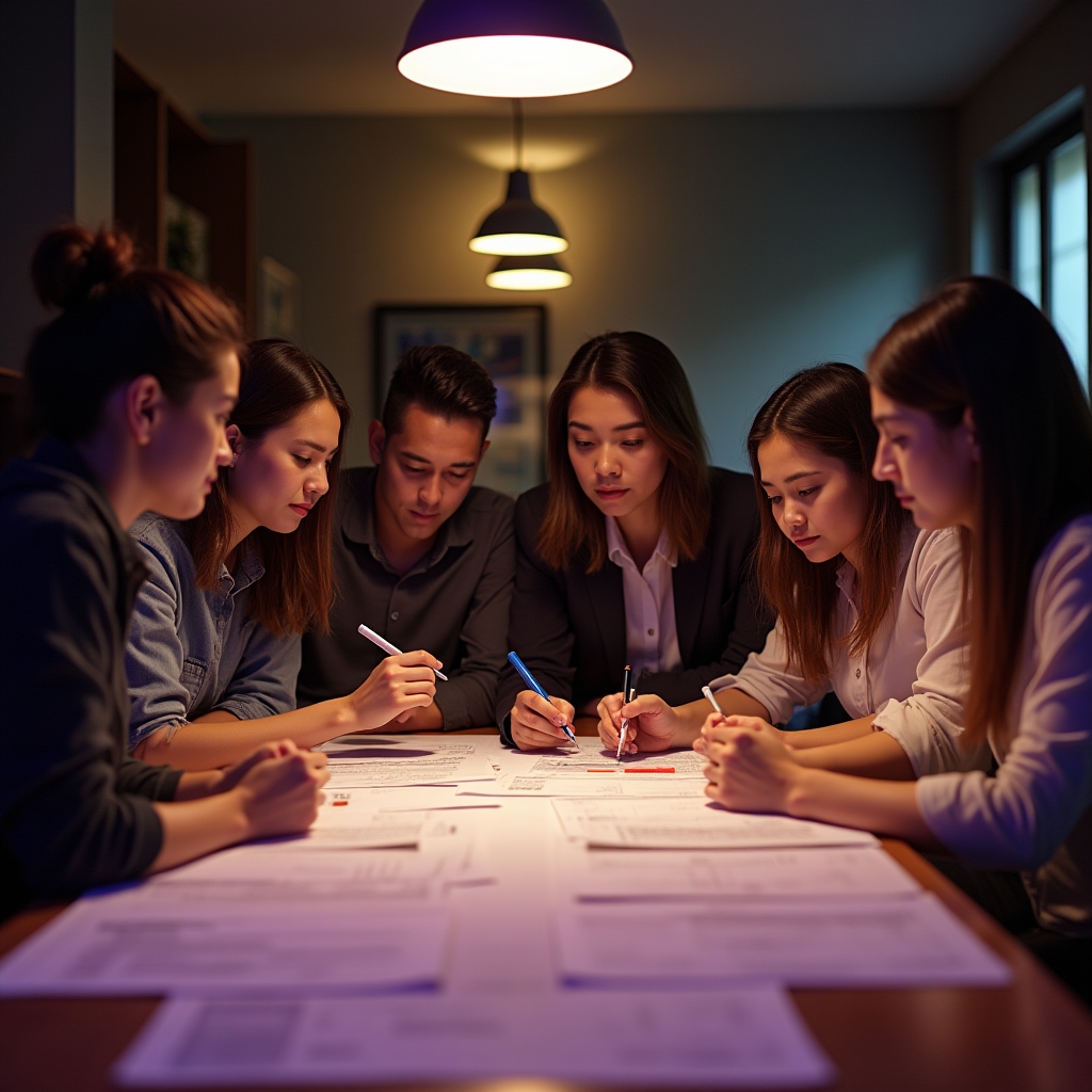 Group of young workers attending a payslip literacy workshop in Paraguay